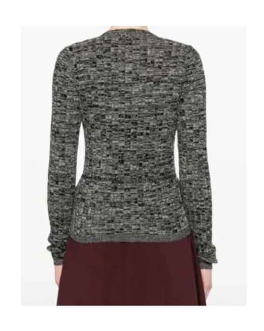 Dries Van Noten Black Long-Sleeved Knitted Cardigan