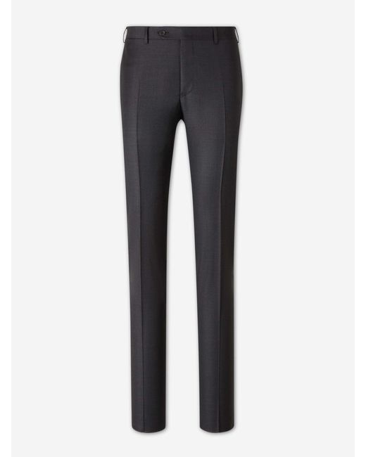 Canali Black Long-Sleeved Suit Jacket And Trousers Two-Piece Set for men