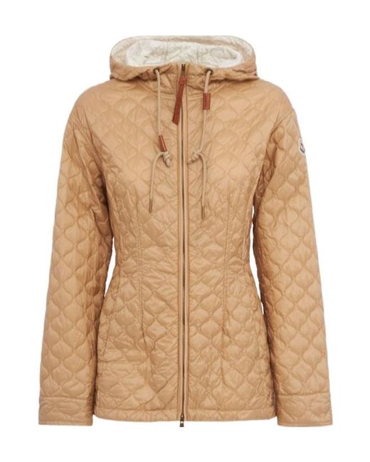 Moncler Brown Arum Hooded Nylon Down Jacket
