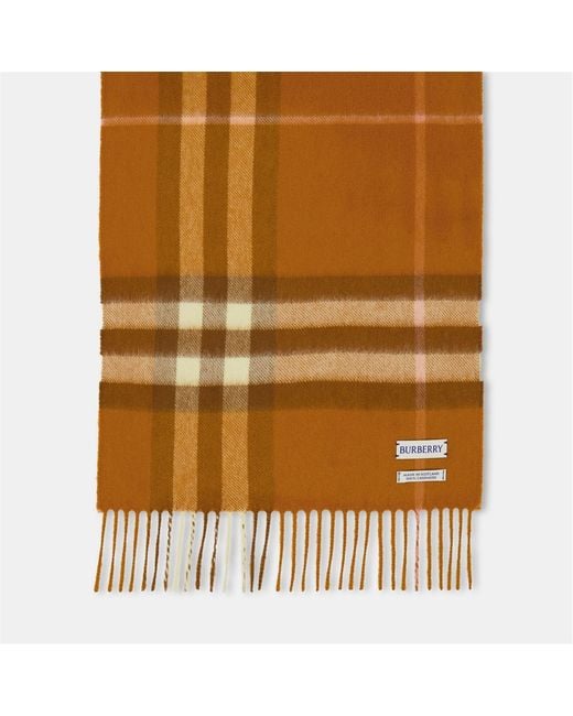 Burberry Brown Plaid Pattern Scarf for men