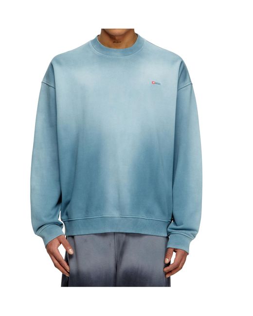 DIESEL Blue S-Boxt-R4 Faded Sweatshirt for men