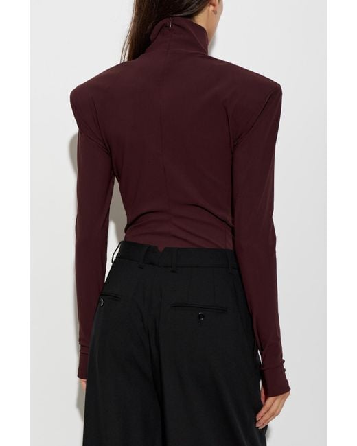 IRO Purple Long-Sleeve Bodysuit