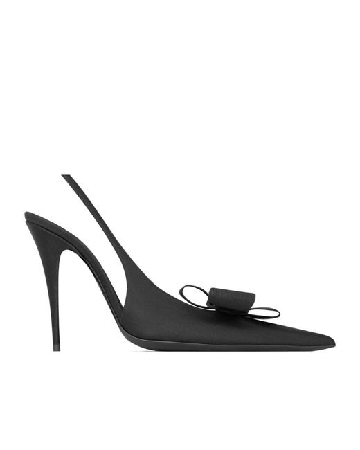 Saint Laurent White Tea Slingback Pumps