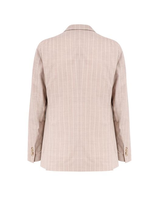 Tagliatore Pink Double-Breasted Pinstripe Suit for men