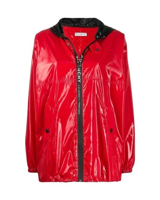 Givenchy Red Hooded Jacket
