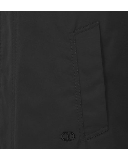 Dior Black Homme Collared Trench Coat for men