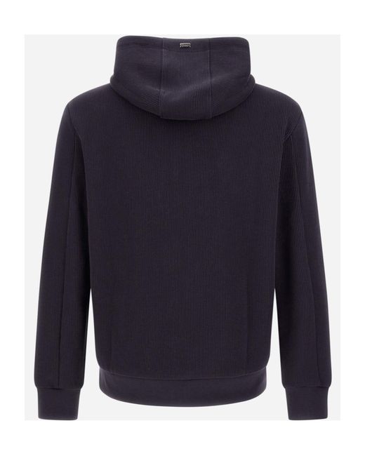 Herno Blue Hooded Resort Jacket for men