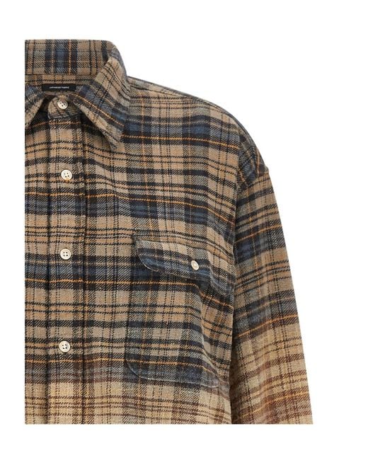 R13 Natural Plaid Shirt