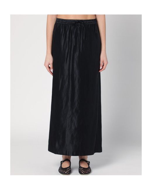 Loulou de Saison Black Elastic Waist Skirt