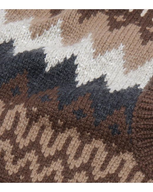 Brunello Cucinelli Brown Cashmere Hood