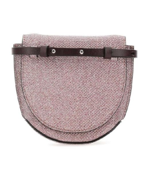 Ganni Pink Banner Nano Saddle Bag