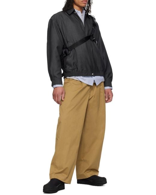 Comme des Garçons Black Zippered Shoulder Bag for men
