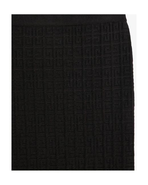 Givenchy Black 4G Motif Knitted Skirt