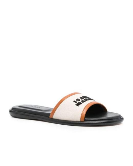 Isabel Marant Brown Open-Toed Slippers