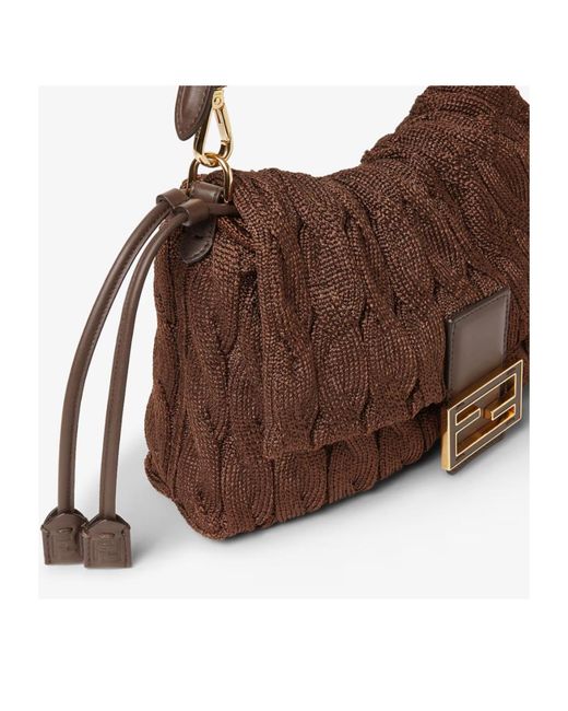 Fendi Brown Medium Mamma Baguette Shoulder Bag