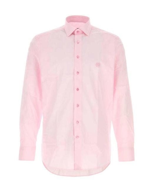 Etro Pink Long-Sleeved Shirt for men