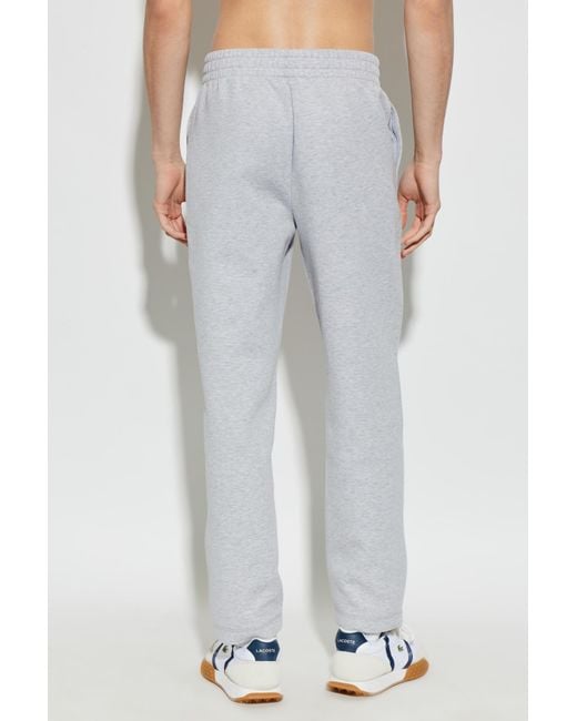 Lacoste Gray Logo Trousers for men