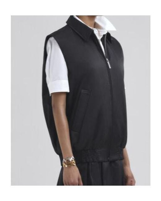 Marni Black Collared Zip-Up Vest