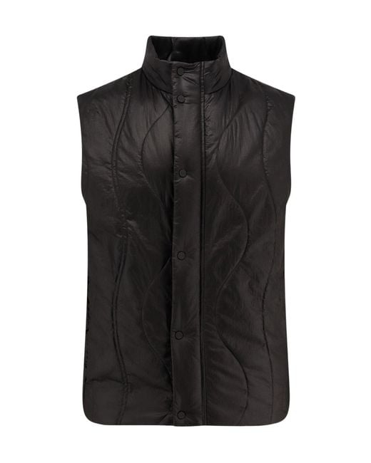 Herno Black Laminar Quilted Vest Jacket for men