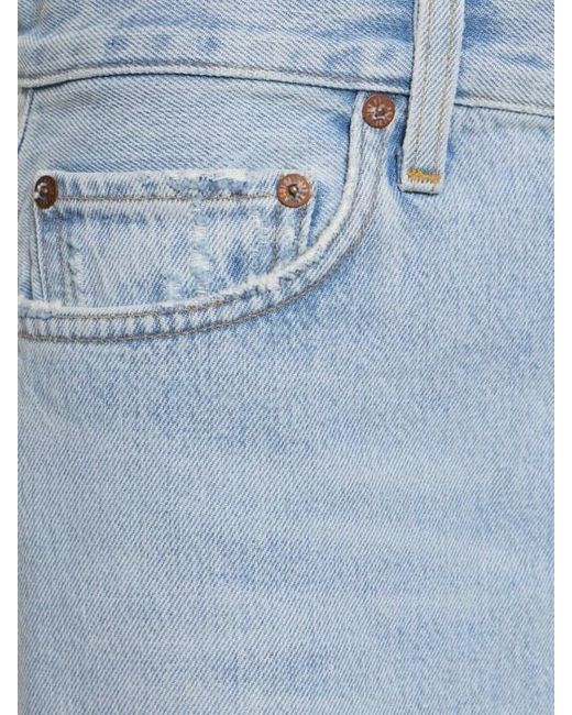 Agolde Blue Denim Skirt With Belt Loops
