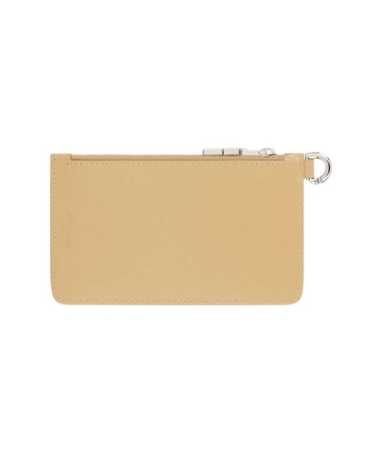 Givenchy Natural Logo-Plaque Leather Cardholder