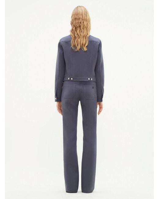 Courreges Blue Twill Casual Trousers