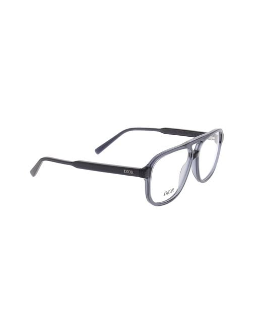 Dior White Eyewear Square Frame Glasses for men
