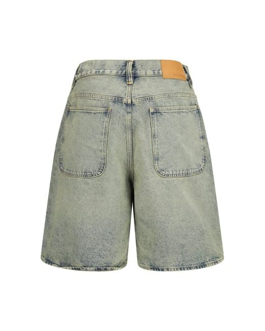 sunflower Gray Super Wide Denim Bermuda Shorts for men