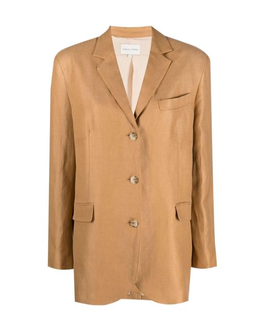 Loulou de Saison Natural Single-Breasted Long-Sleeved Blazer