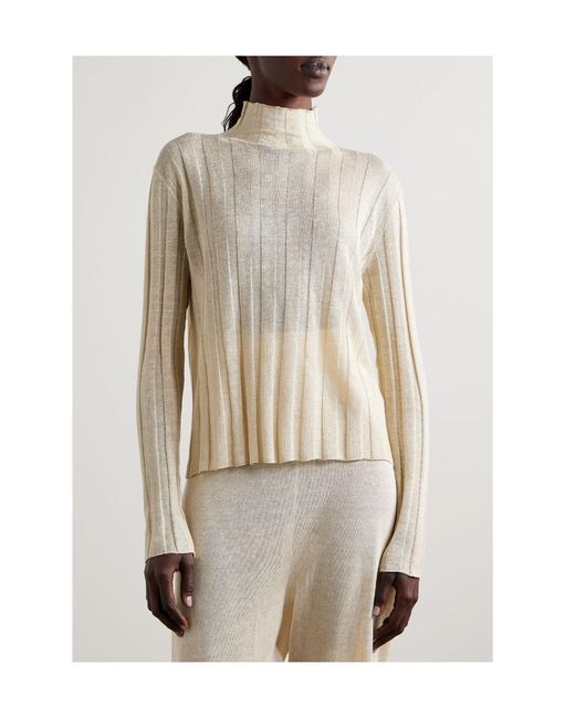 The Row White Roll-Neck Knitted Jumper