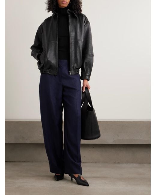 Nour Hammour Black Doran Patchwork Leather Jacket