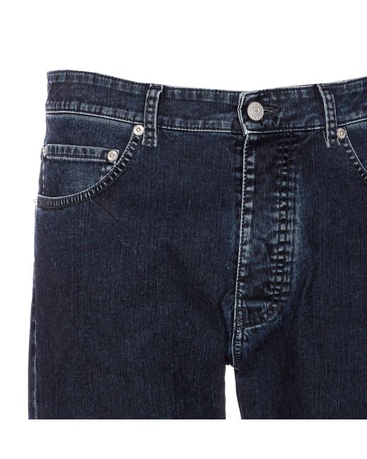 MM6 by Maison Margiela Blue Straight Leg Faded Jeans for men