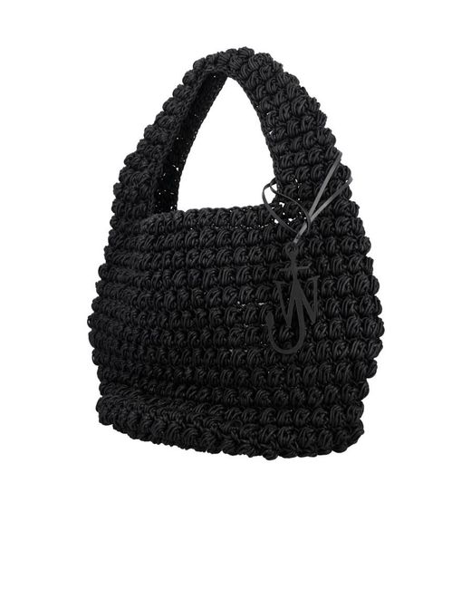 J.W. Anderson Black Popcorn Large Basket Bag