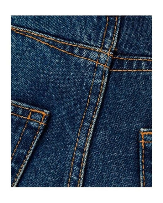 Isabel Marant Blue Belt-Loop Jeans