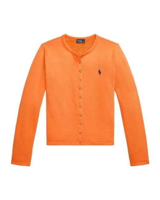 Polo Ralph Lauren Orange Long-Sleeve Cardigan