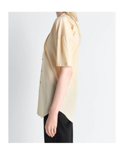 Lemaire Natural Foulard Detailed Short Sleeved Shirt