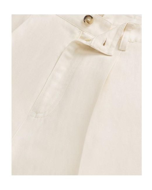 Woolrich Natural Pleated Bermuda Shorts