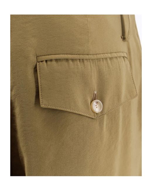 Alysi Green Drawstring Hem Utility Pants