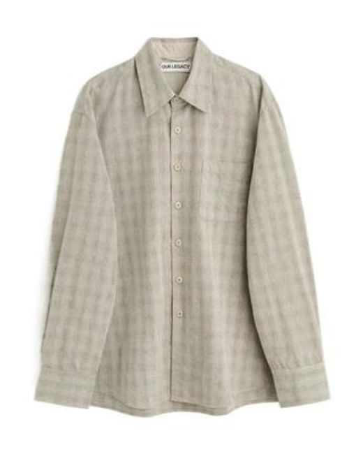 Our Legacy Gray Above Relaxed Shirt for men