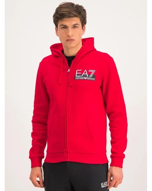 EA7 Zippered Hooded Sweatshirt for men