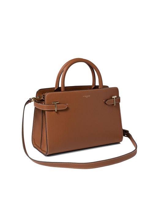 Le Tanneur Brown Medium Grained Leather Tote