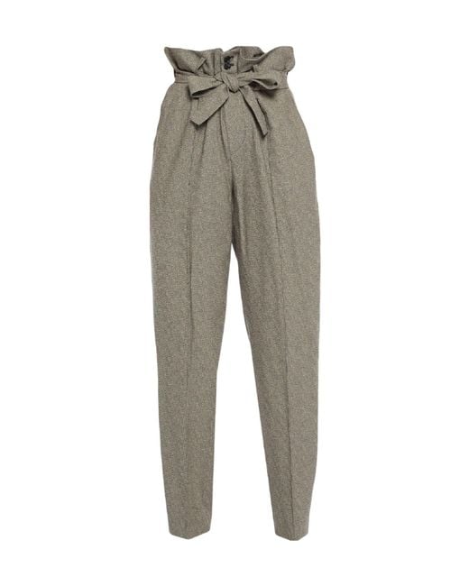 Isabel Marant Gray Two-Tone Spliced Casual Pants