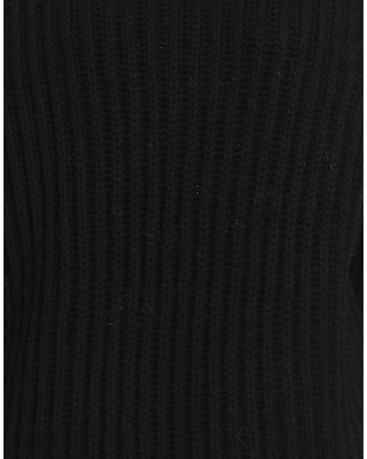 Max Mara Black Solid Color Knitted Turtleneck Sweater
