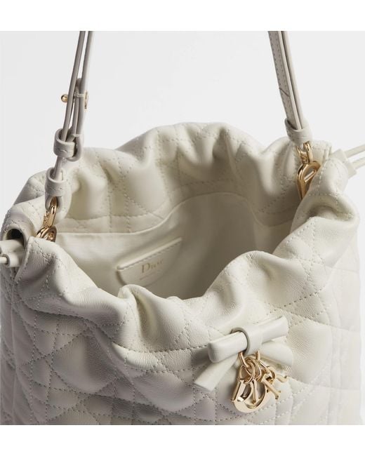 Dior White Aable Mini Bucket Bag