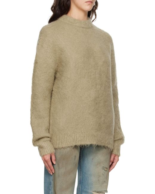 Acne Natural Crewneck Knitted Sweater for men