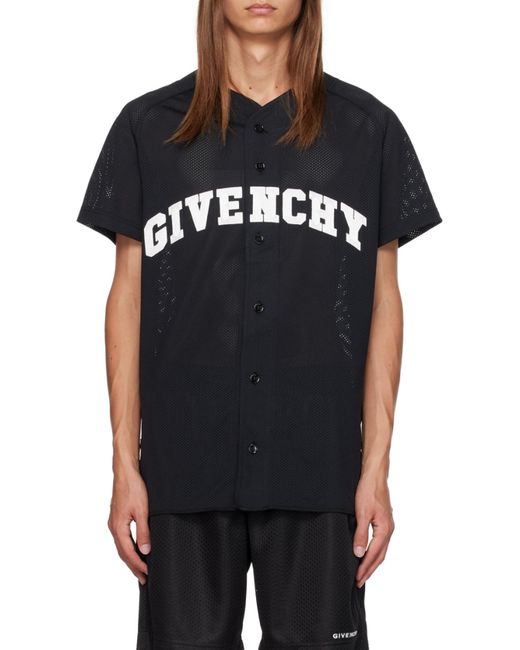 Givenchy Black College Baseball Shirt for men