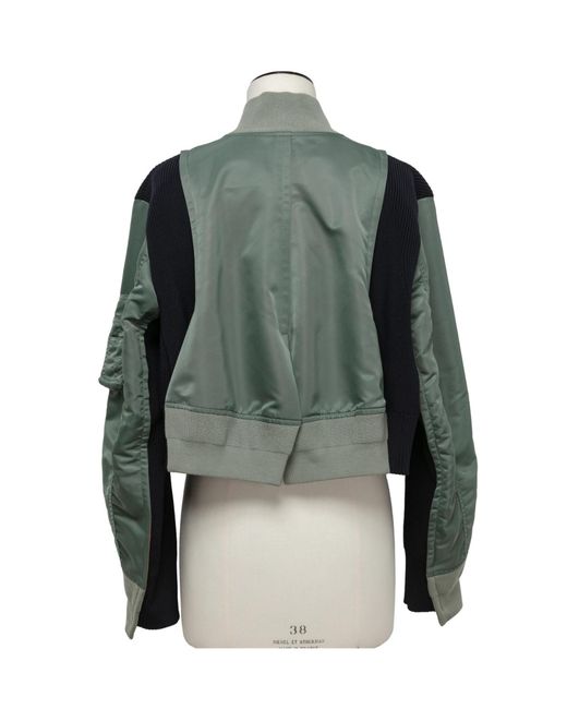Sacai Gray Panelled Bomber Jacket