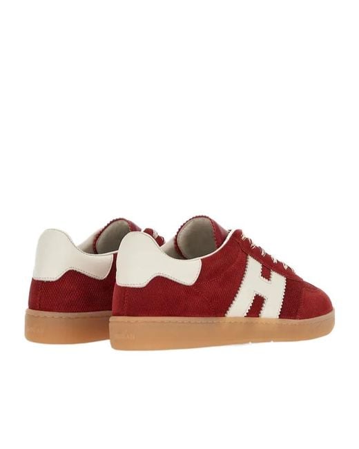 Hogan Red Cool Round Toe Sneakers