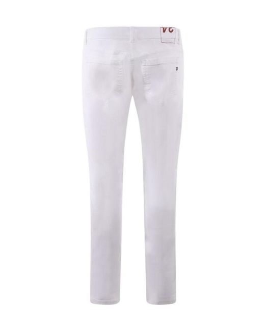 Dondup Gray Five-Pocket Denim Trousers for men