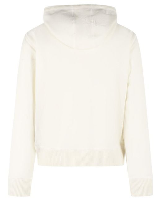Tom Ford White Zip-Up Knitted Drawstring Hoodie for men